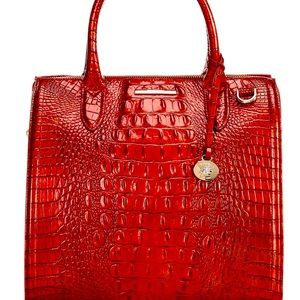 Brahmin Melbourne Caroline Crocodile Satchel